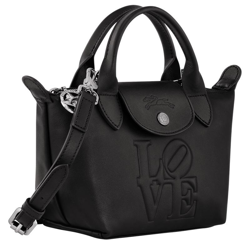 Bolsa de Mano Longchamp x Robert Indiana XS Mujer Negras | 9702-CXDJE