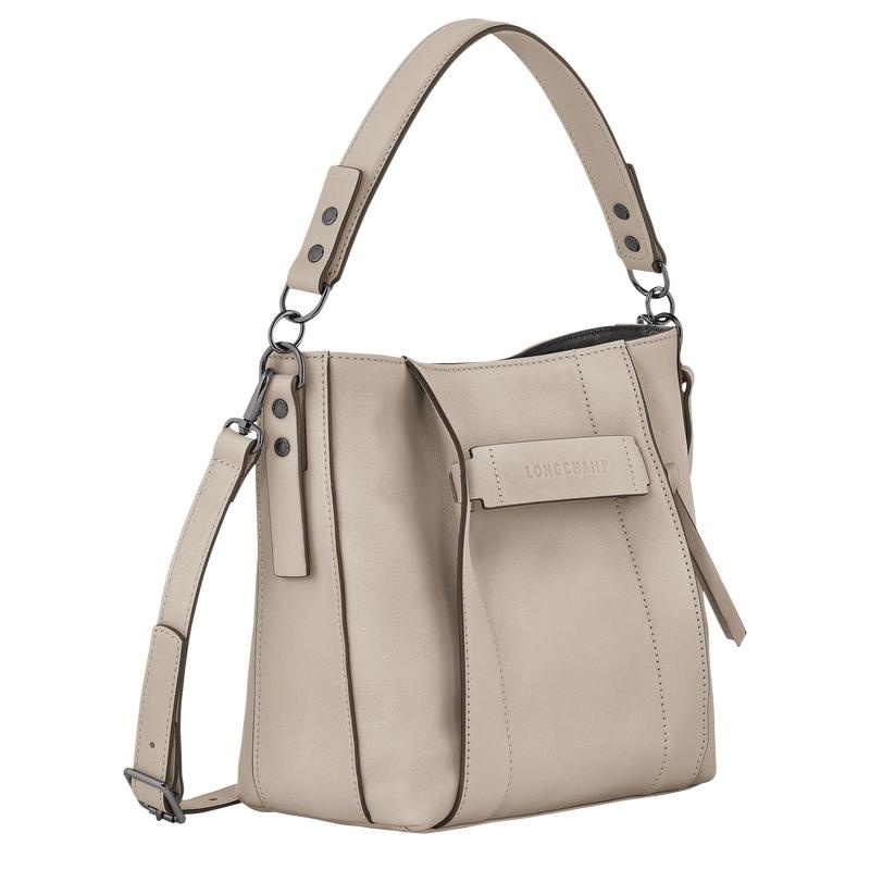 Bolsas Hombro Longchamp 3D S Mujer Gris | 6428-BHQAE