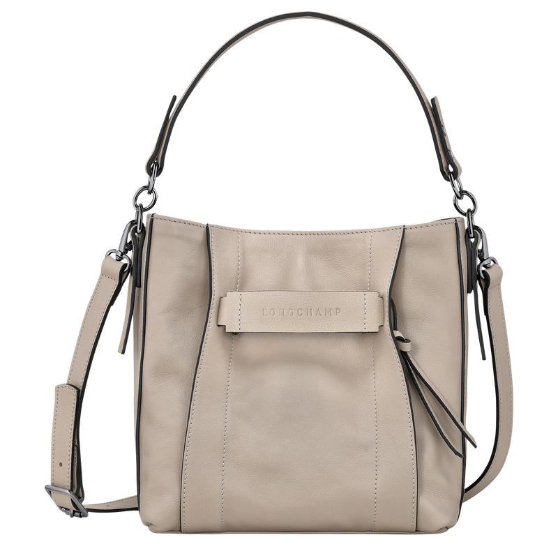 Bolsas Hombro Longchamp 3D S Mujer Gris | 6428-BHQAE