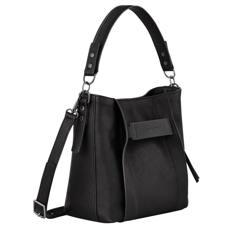 Bolsas Hombro Longchamp 3D S Mujer Negras | 6210-BIFLW