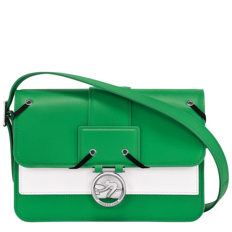 Bolsas Hombro Longchamp Box-Trot M Mujer Verde | 8945-DNEFA