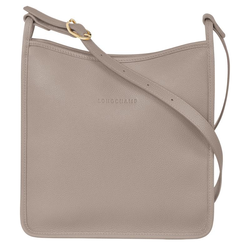 Bolsas Hombro Longchamp Le Foulonné M Mujer Gris | 0381-VYIQM