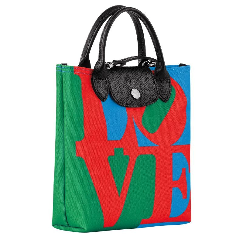 Bolsas Hombro Longchamp x Robert Indiana XS Hombre Red/Navy | 1257-RNIEJ