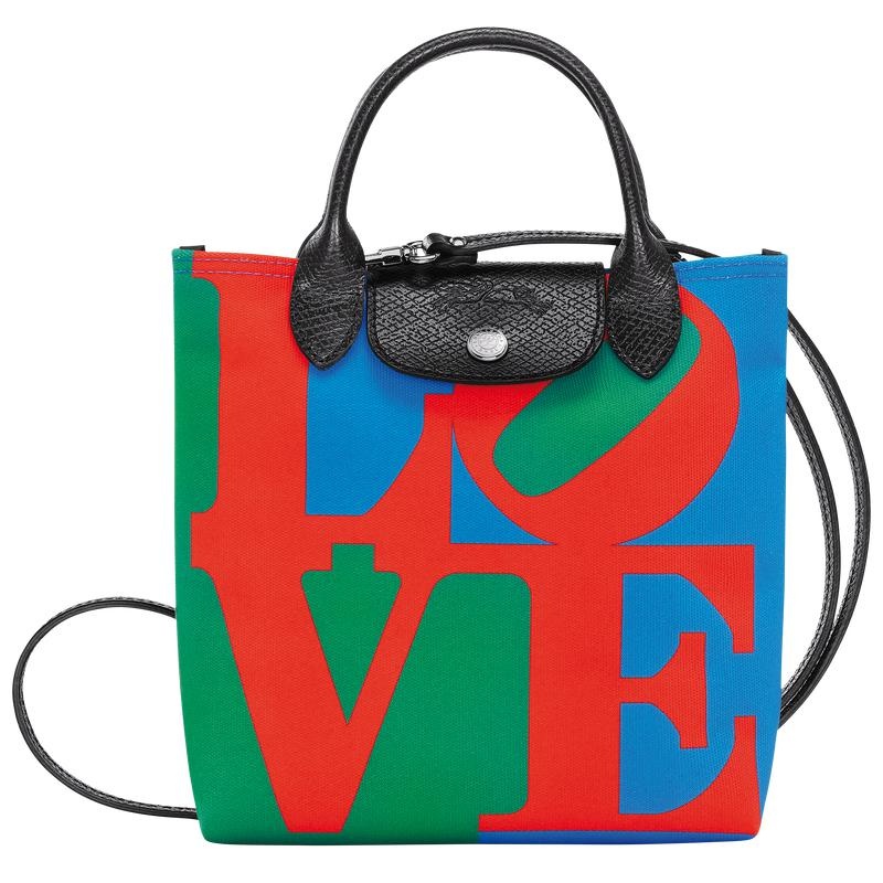 Bolsas Hombro Longchamp x Robert Indiana XS Hombre Red/Navy | 1257-RNIEJ