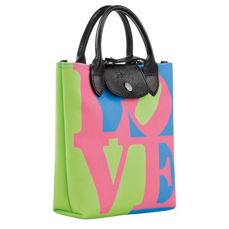 Bolsas Hombro Longchamp x Robert Indiana XS Hombre Rosas | 5396-XVRWT