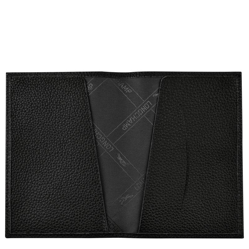 Bolsas de Viaje Longchamp Le Foulonné Passport cover Hombre Negras | 5914-HYOAW