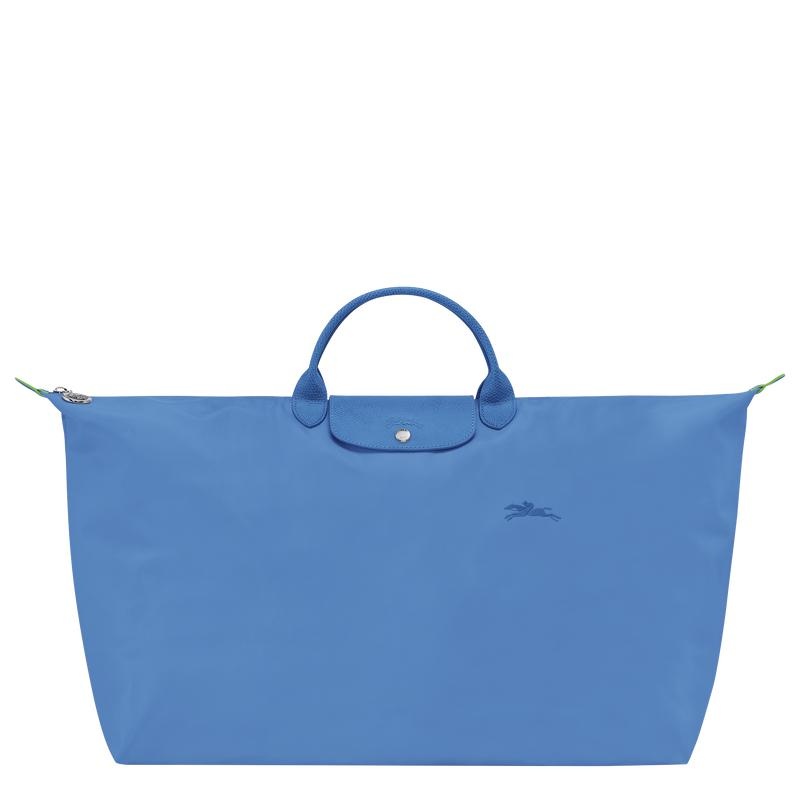 Bolsas de Viaje Longchamp Le Pliage Green M Hombre Azules | 8705-MGSCY