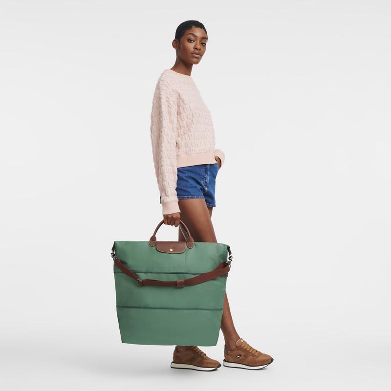 Bolsas de Viaje Longchamp Le Pliage Original expandable Mujer Verde | 5071-GKRJE