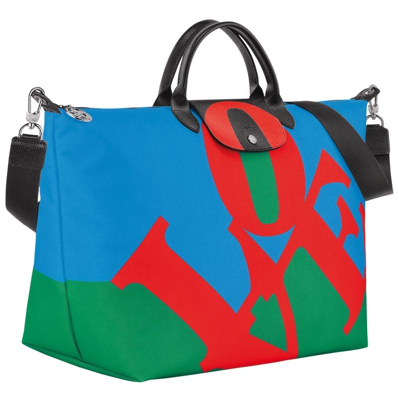 Bolsas de Viaje Longchamp x Robert Indiana Hombre Red/Navy | 6192-CKIPB