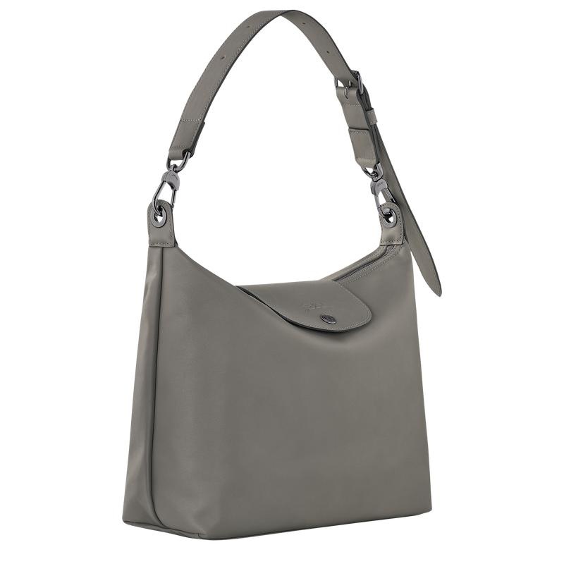 Bolso Hobo Longchamp Le Pliage Xtra M Mujer Gris | 8192-MSUQK