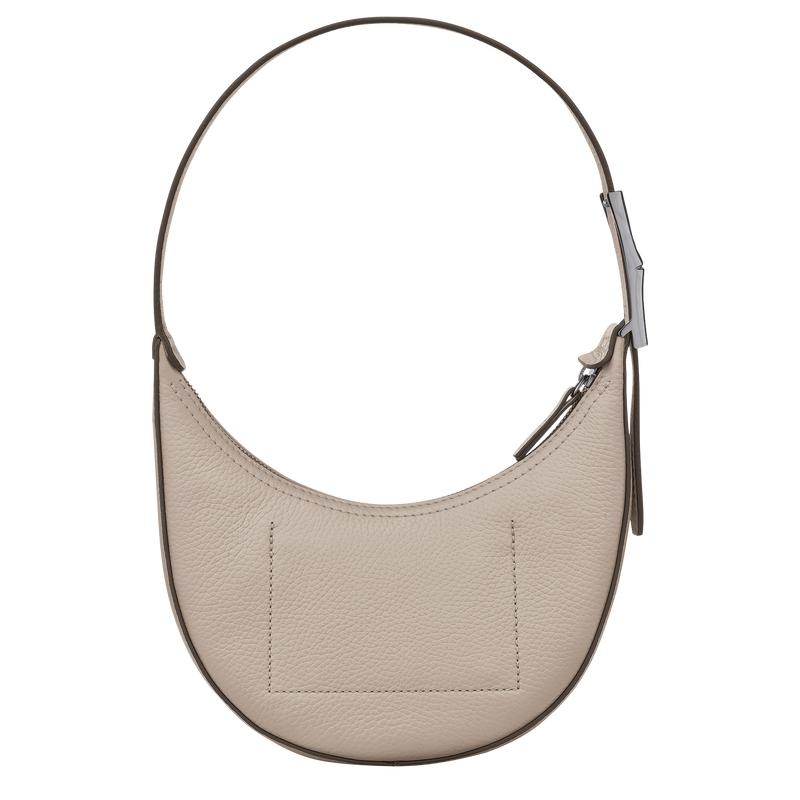 Bolso Hobo Longchamp Roseau Essential S Mujer Gris | 5837-TZXRI