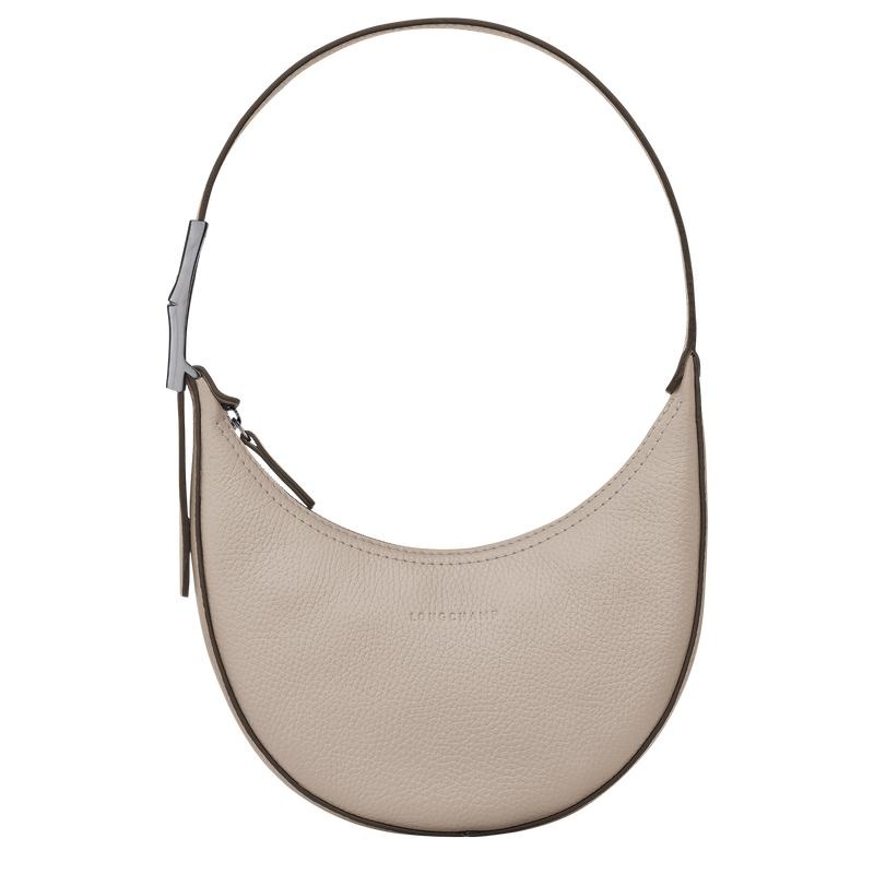 Bolso Hobo Longchamp Roseau Essential S Mujer Gris | 5837-TZXRI