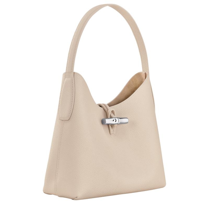 Bolso Hobo Longchamp Roseau M Mujer Blancas | 3056-CFIEL