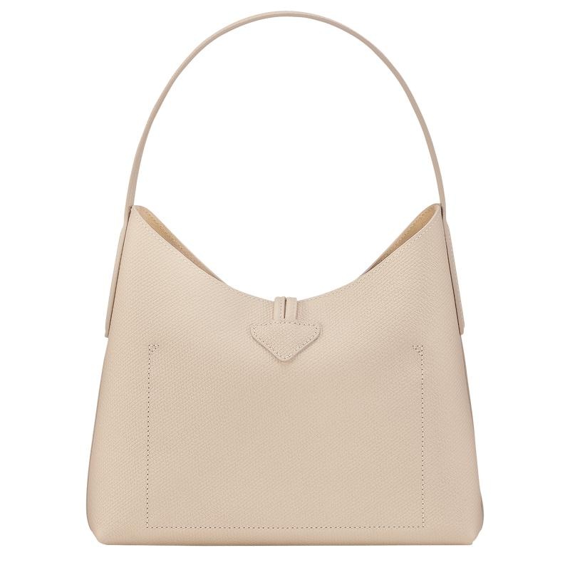 Bolso Hobo Longchamp Roseau M Mujer Blancas | 3056-CFIEL