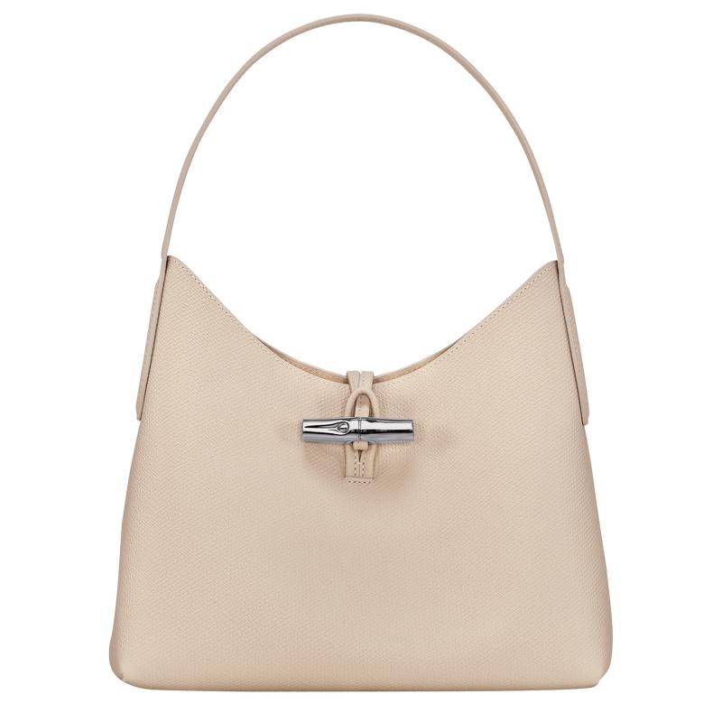 Bolso Hobo Longchamp Roseau M Mujer Blancas | 3056-CFIEL