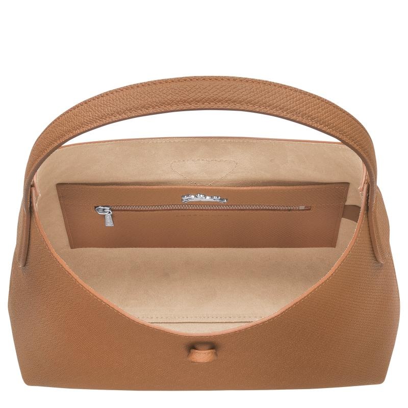 Bolso Hobo Longchamp Roseau M Mujer Marrones | 0245-AHCZQ