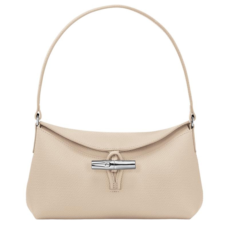 Bolso Hobo Longchamp Roseau S Mujer Blancas | 7459-TSJXV