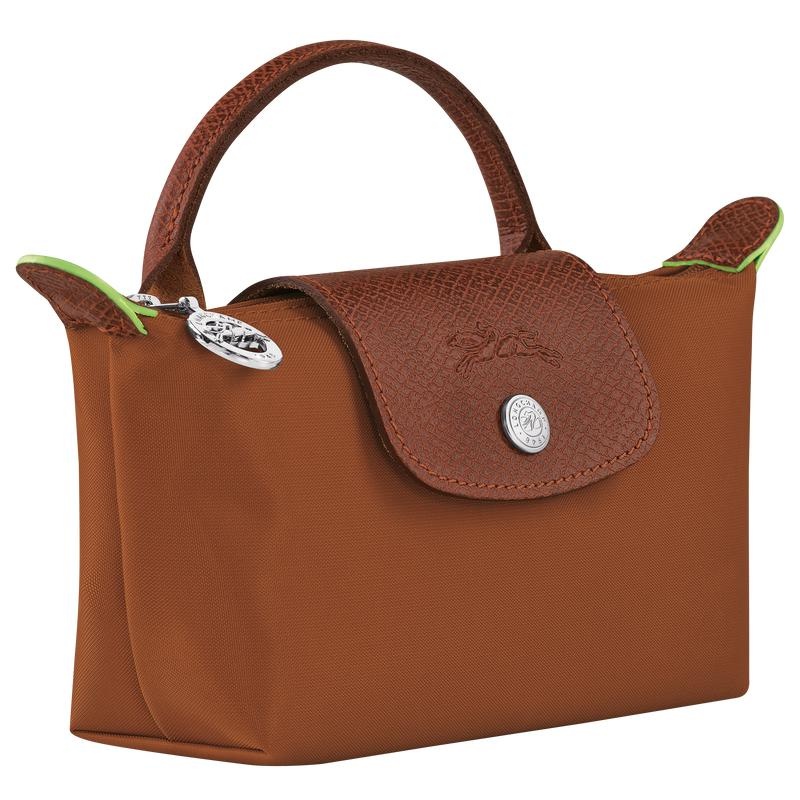 Bolso Pequeño Longchamp Le Pliage Green with handle Mujer Marrones | 7153-KRCPW