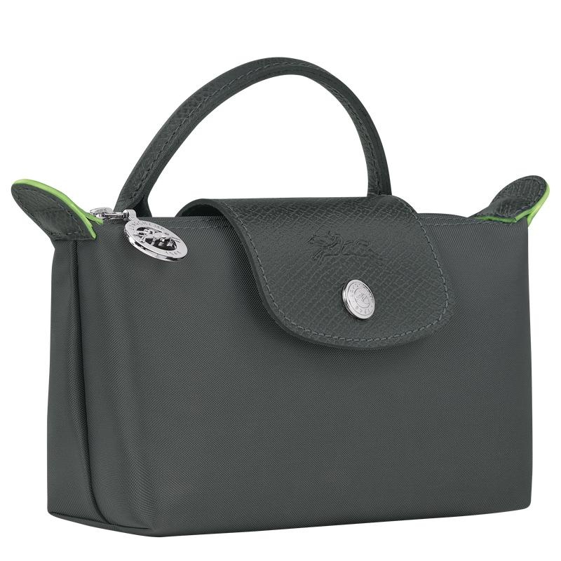 Bolso Pequeño Longchamp Le Pliage Green with handle Mujer Gris | 8154-QEOJR