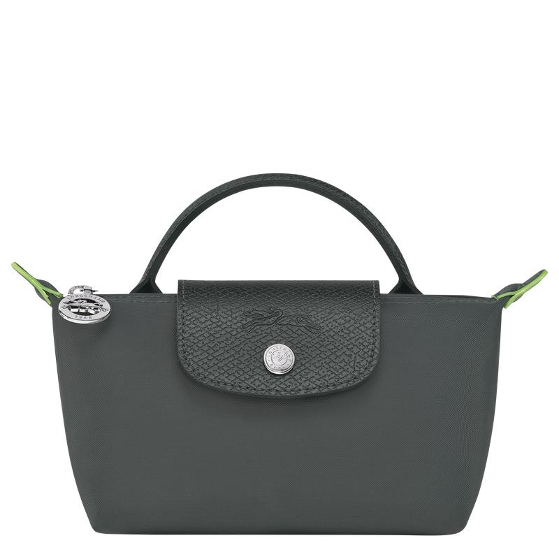 Bolso Pequeño Longchamp Le Pliage Green with handle Mujer Gris | 8154-QEOJR