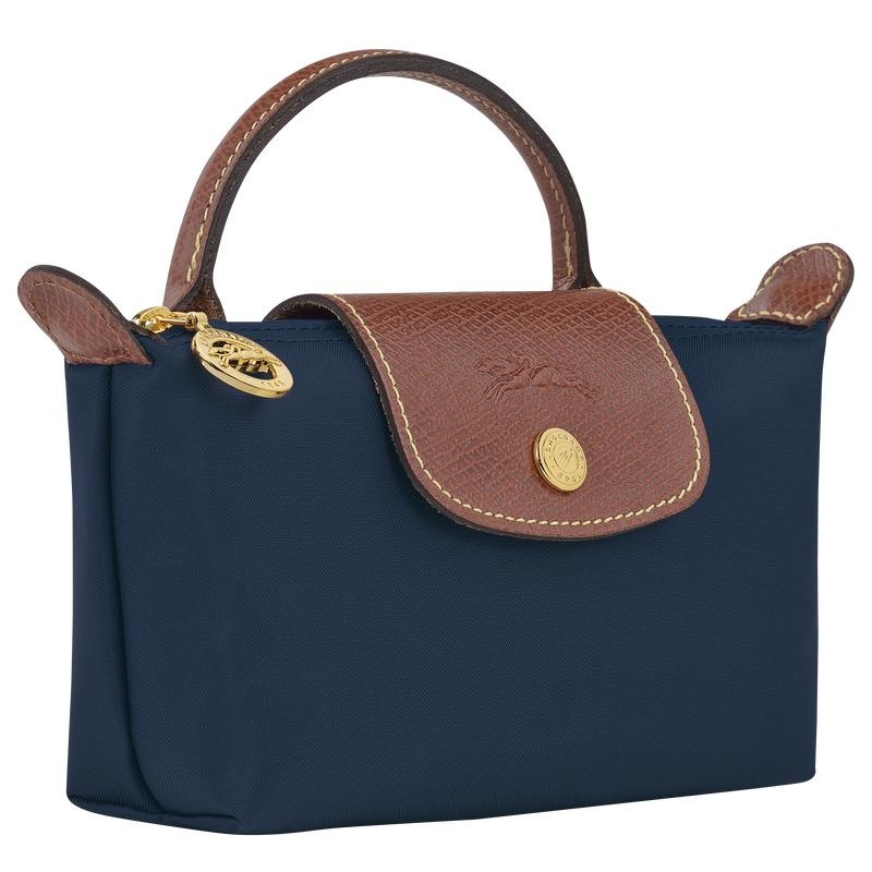 Bolso Pequeño Longchamp Le Pliage Original with handle Mujer Azul Marino | 7086-JRKWX