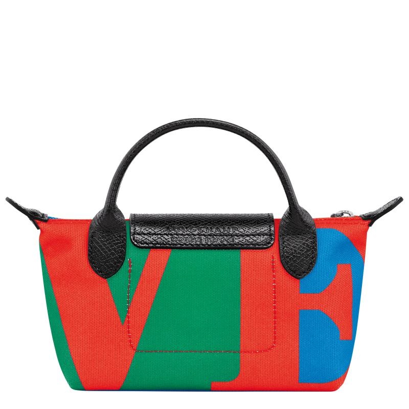 Bolso Pequeño Longchamp x Robert Indiana Mujer Red/Navy | 1356-NVLPZ