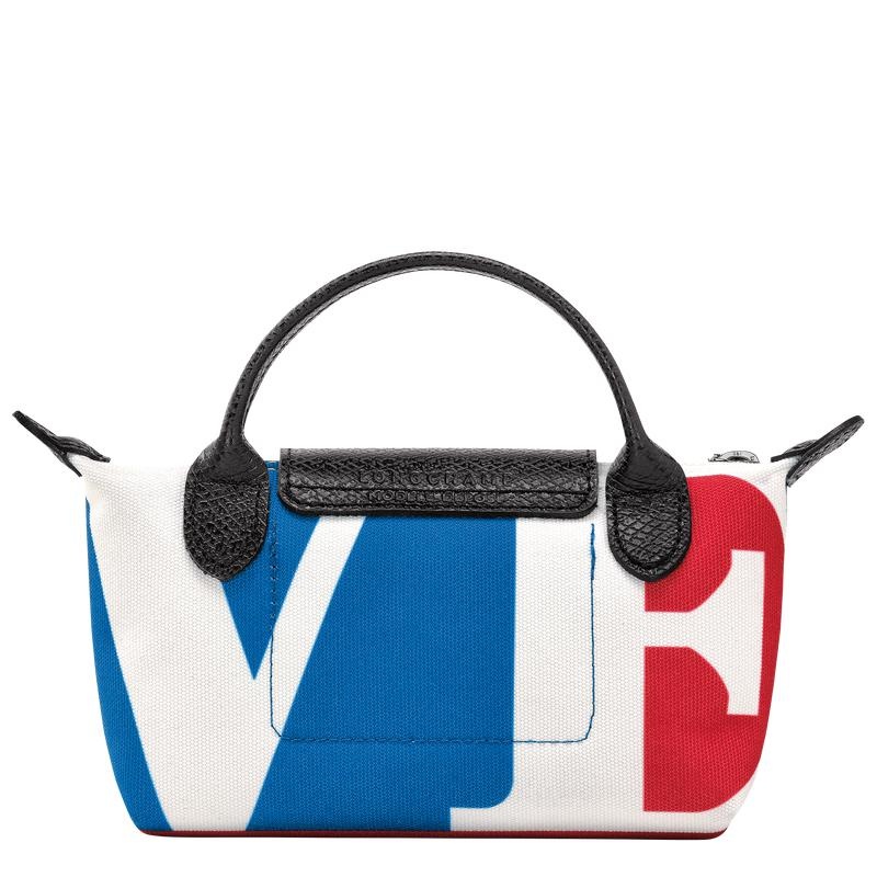 Bolso Pequeño Longchamp x Robert Indiana Mujer Blancas | 2381-FRTOK