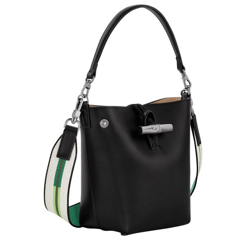 Bolso Saco Longchamp Roseau XS Mujer Negras | 9710-REZHS