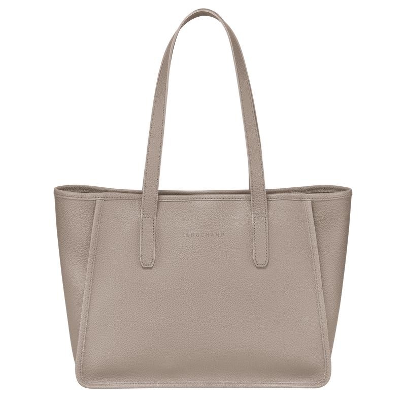 Bolso Tote Longchamp Le Foulonné L Mujer Gris | 8136-DIJOC