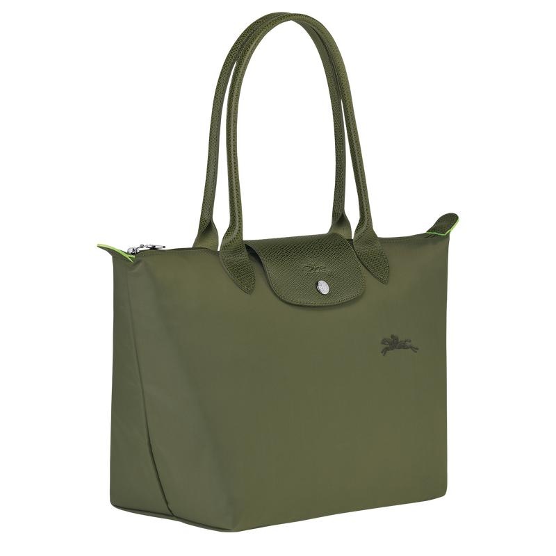 Bolso Tote Longchamp Le Pliage Green M Mujer Verde | 0427-AJCDT