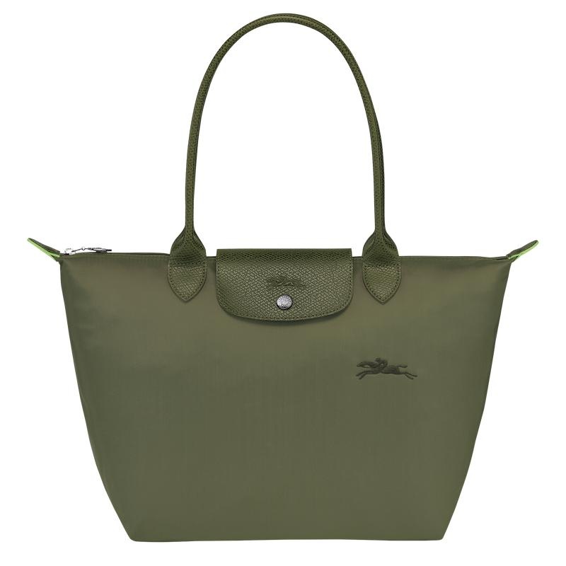 Bolso Tote Longchamp Le Pliage Green M Mujer Verde | 0427-AJCDT