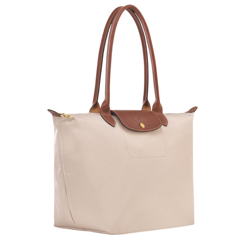 Bolso Tote Longchamp Le Pliage Original L Mujer Blancas | 6529-YOHJW