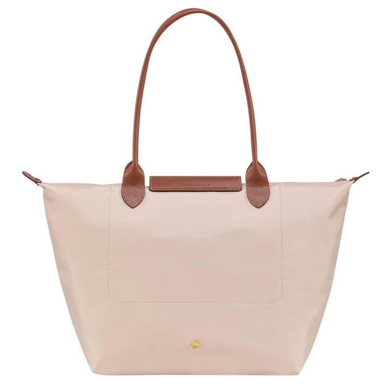 Bolso Tote Longchamp Le Pliage Original L Mujer Blancas | 6529-YOHJW