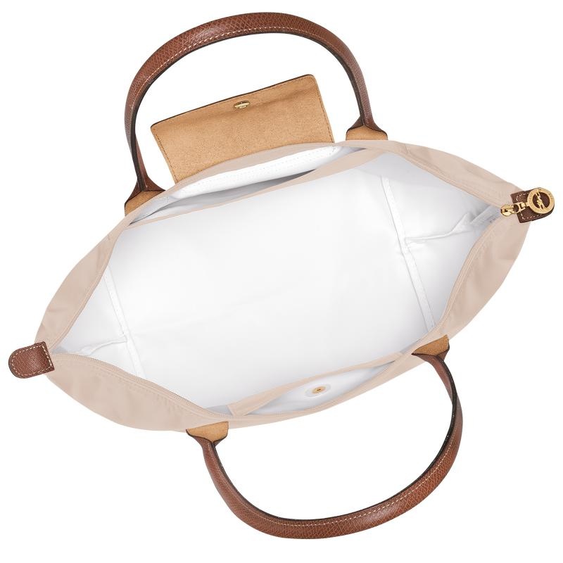 Bolso Tote Longchamp Le Pliage Original L Mujer Blancas | 6529-YOHJW