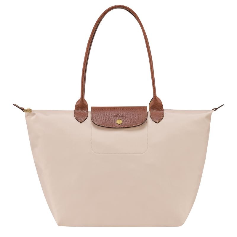 Bolso Tote Longchamp Le Pliage Original L Mujer Blancas | 6529-YOHJW