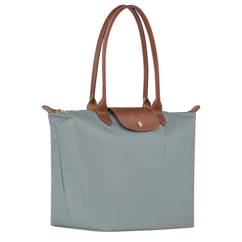 Bolso Tote Longchamp Le Pliage Original L Mujer Gris | 7214-IYFLJ