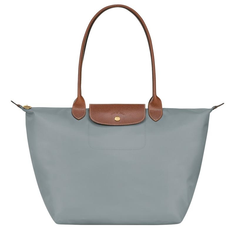 Bolso Tote Longchamp Le Pliage Original L Mujer Gris | 7214-IYFLJ