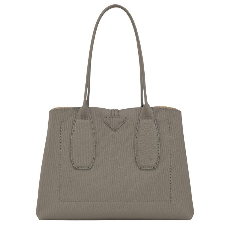 Bolso Tote Longchamp Roseau L Mujer Gris | 8125-TRGZA