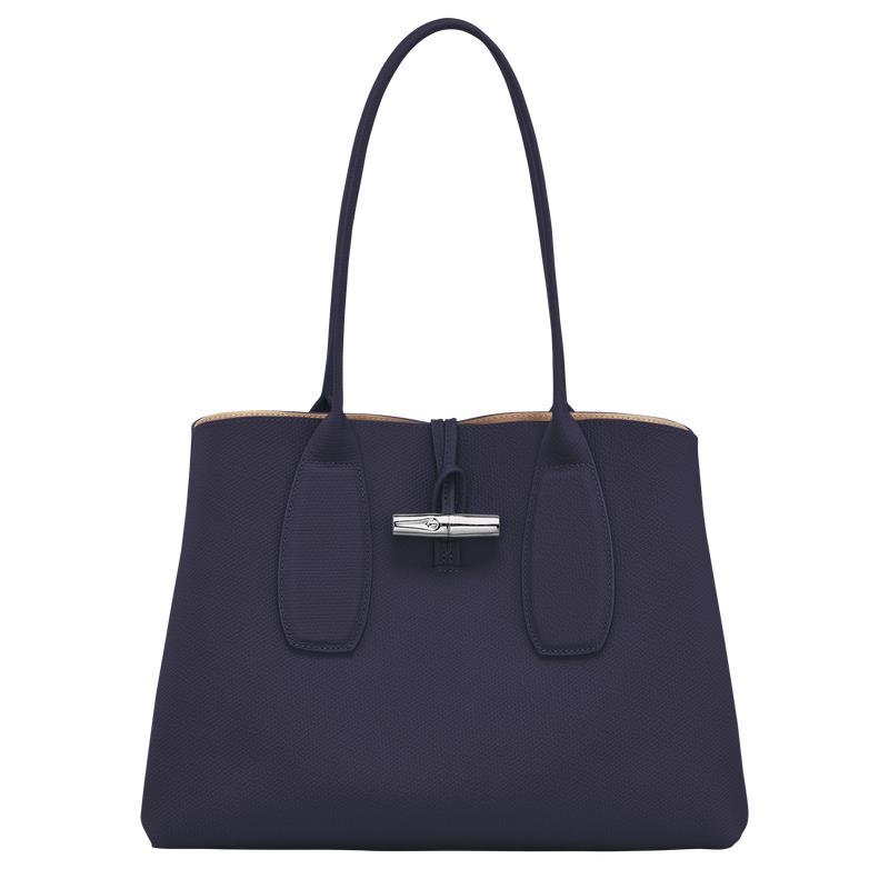 Bolso Tote Longchamp Roseau L Mujer Moradas | 2351-KEIUV