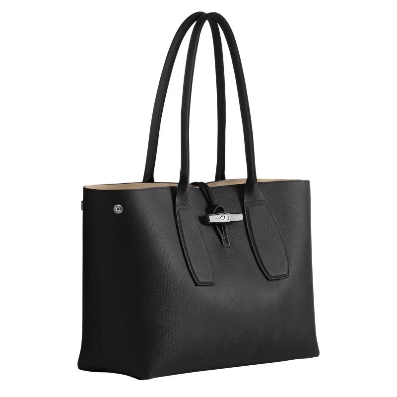 Bolso Tote Longchamp Roseau L Mujer Negras | 6952-SPRCT