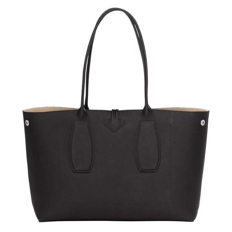 Bolso Tote Longchamp Roseau L Mujer Negras | 6952-SPRCT