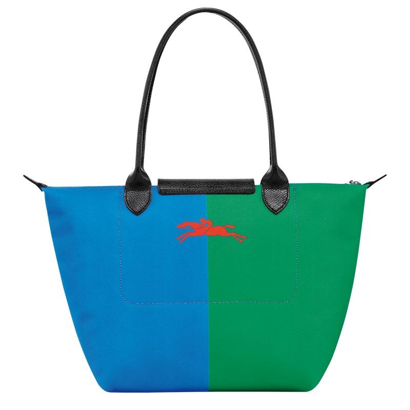 Bolso Tote Longchamp x Robert Indiana M Mujer Red/Navy | 6734-YGNVI