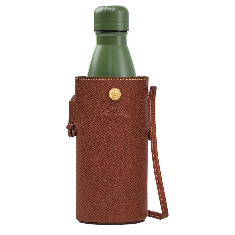 Bottle Holder Bag Longchamp Épure Bottle Hombre Marrones | 8273-WZSHK