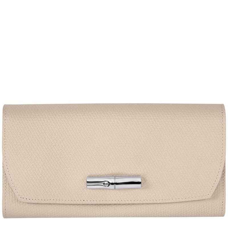 Carteras Longchamp Roseau Continental Mujer Blancas | 8652-XJVTF