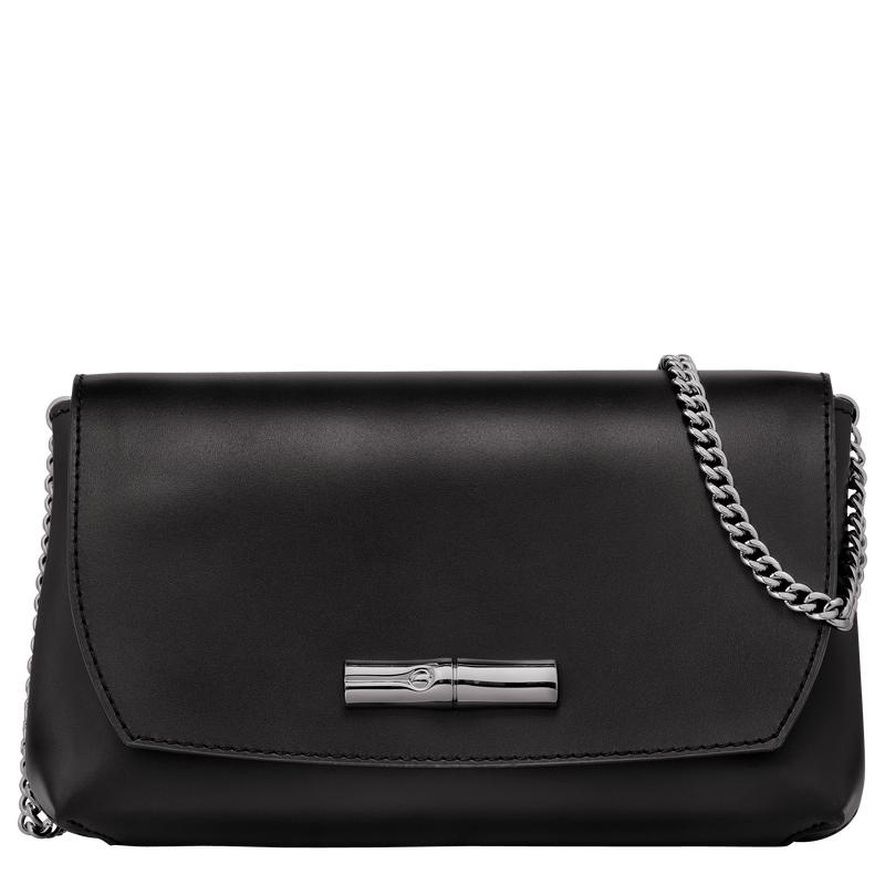 Carteras Longchamp Roseau Mujer Negras | 3856-DPGUL