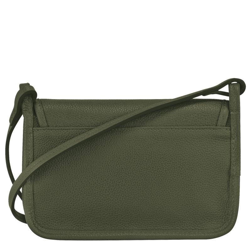 Clutch Longchamp Le Foulonné XS Mujer Kaki | 0967-SHDMR