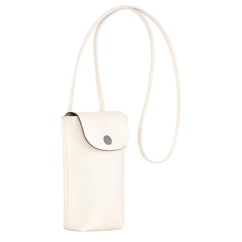 Funda Longchamp Le Pliage Xtra with leather lace Mujer Blancas | 9862-LYIEF