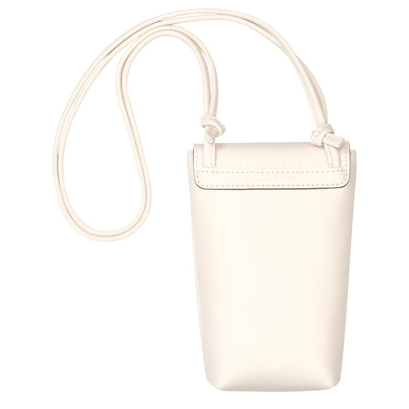 Funda Longchamp Le Pliage Xtra with leather lace Mujer Blancas | 9862-LYIEF