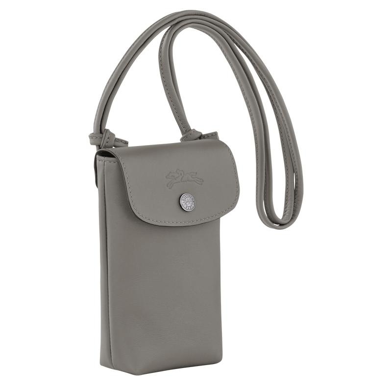 Funda Longchamp Le Pliage Xtra with leather lace Mujer Gris | 9231-FEYNT