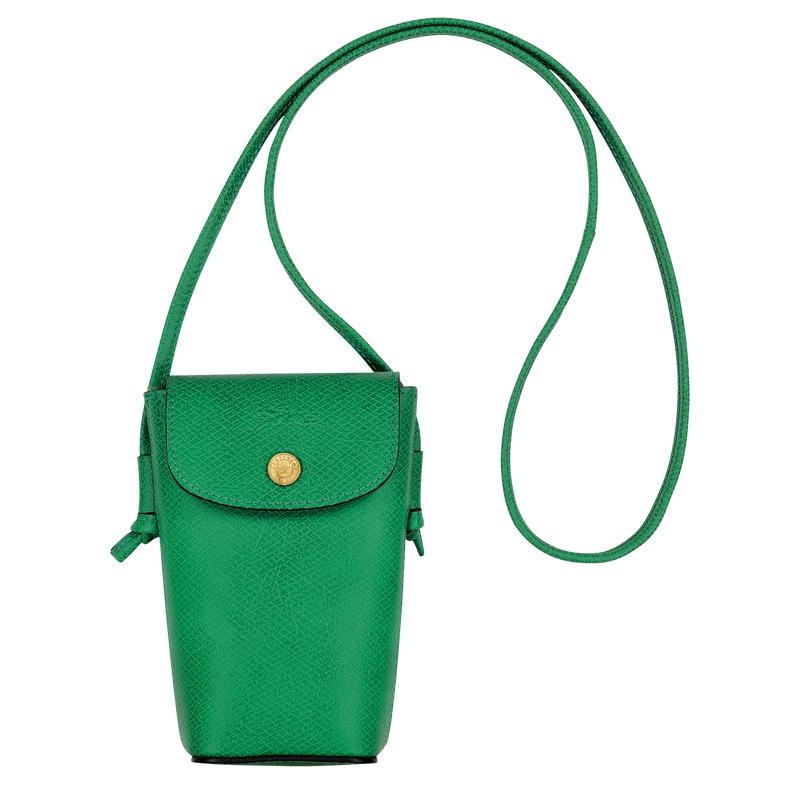 Funda Longchamp Épure with leather lace Hombre Verde | 1327-QJRNE